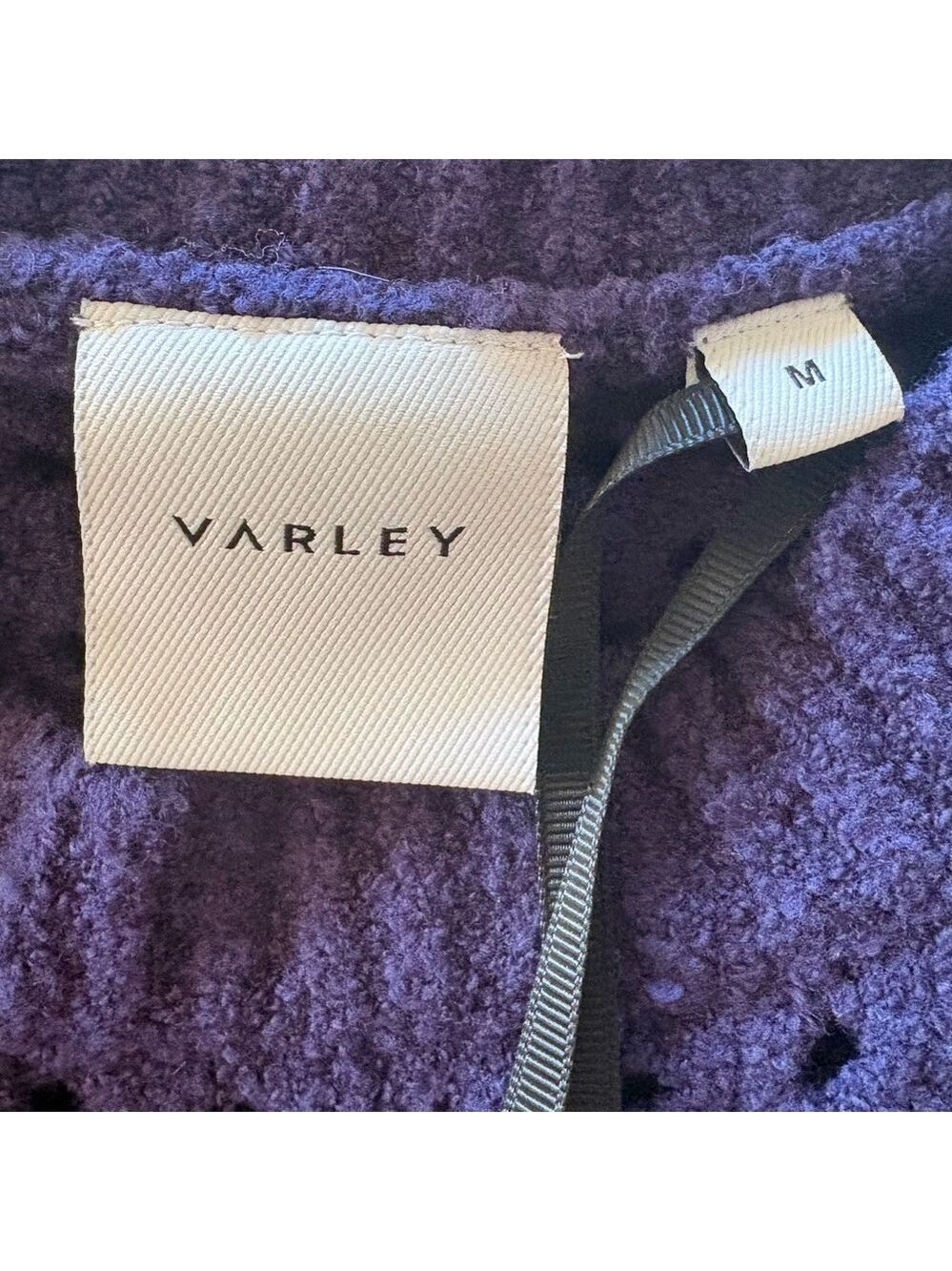 VARLEY Grady Boucle Blue Knit Sweater - Picture 8 of 8